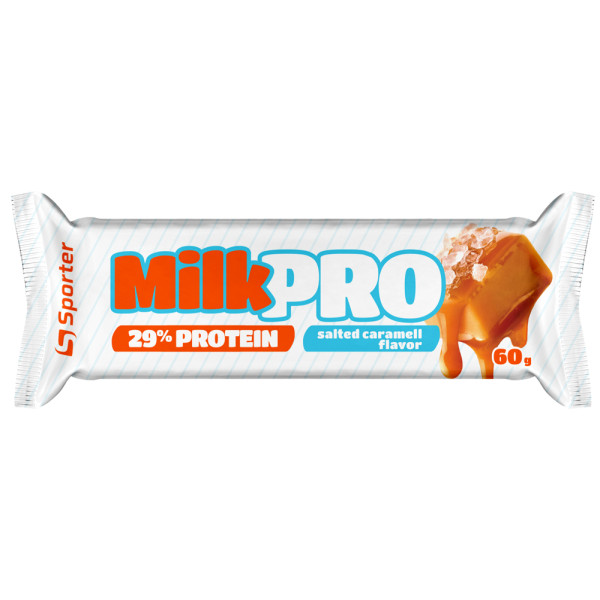 Батончик Sporter Protein Bar Milk Pro salted caramel flavor 60g