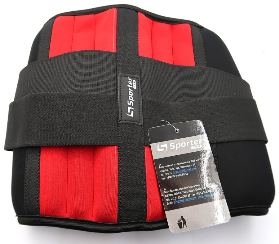 Kidney Belt/Еластичний корсет/Black/Red/One size