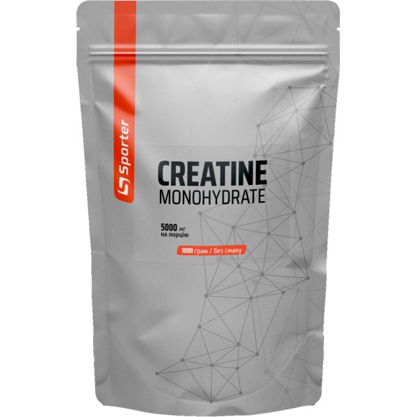 Креатин моногідрат, без смаку, Sporter, Creatine monohydrate - 1 кг