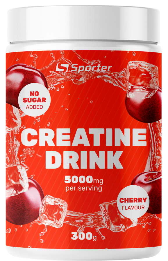 Креатин зі смаком (без цукру), Sporter, Creatine Drink - 300 г