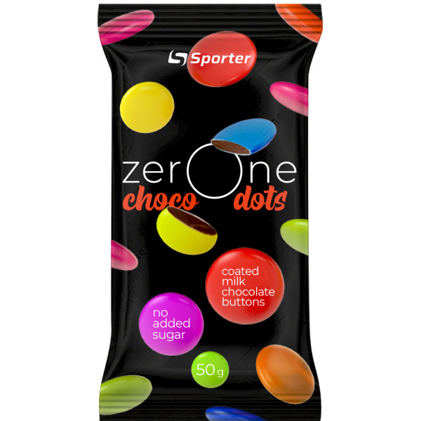 Sporter Драже "Zero One Choco Dots" - 40 г - молочний шоколад 1/12